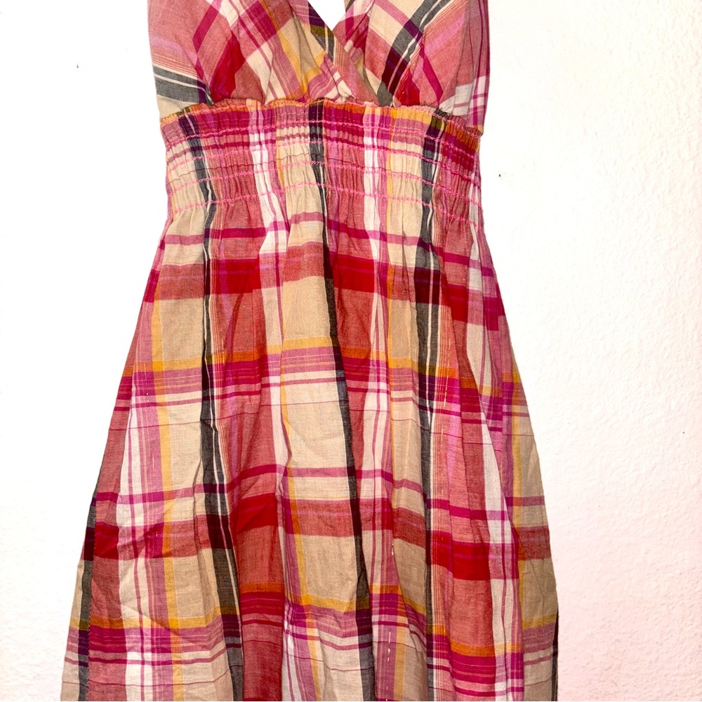 Tilly's Red Plaid Dress, Halter Straps, Mini Dress - Picture 5 of 12